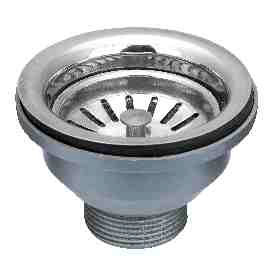 Stainless Steel Sink Waste Coupling with Metal Body & Strainer