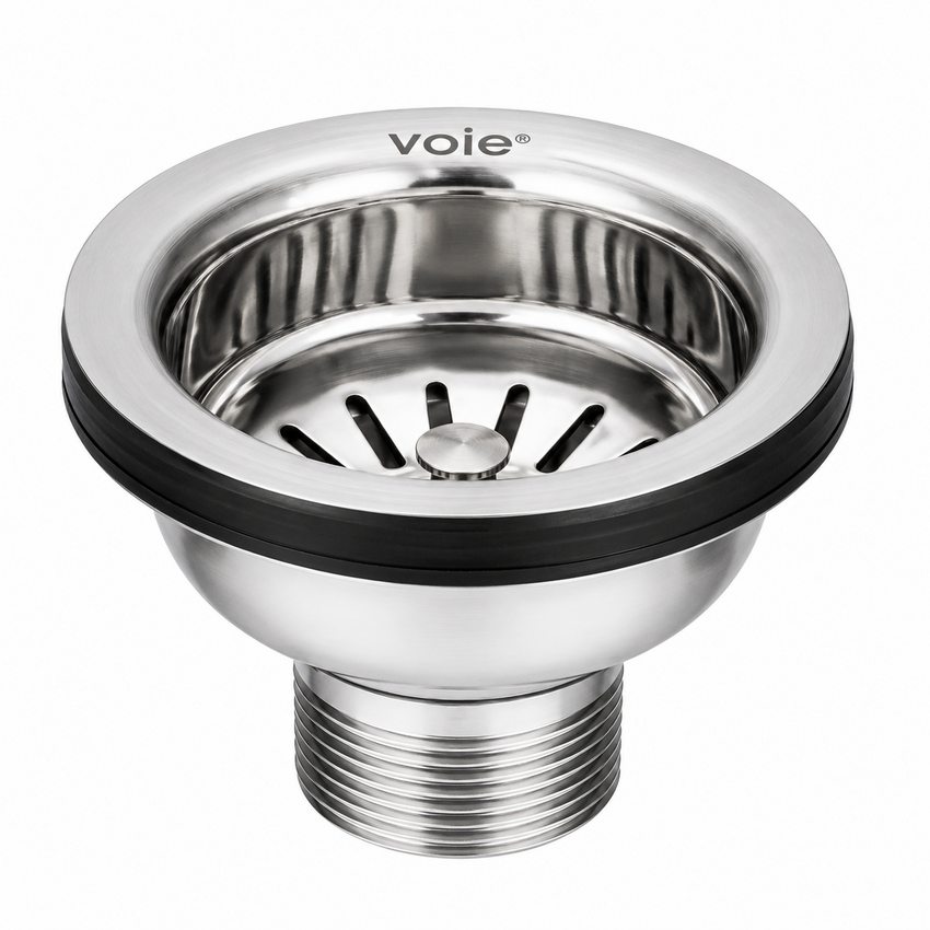 Stainless Steel Sink Waste Coupling with Deep Strainer