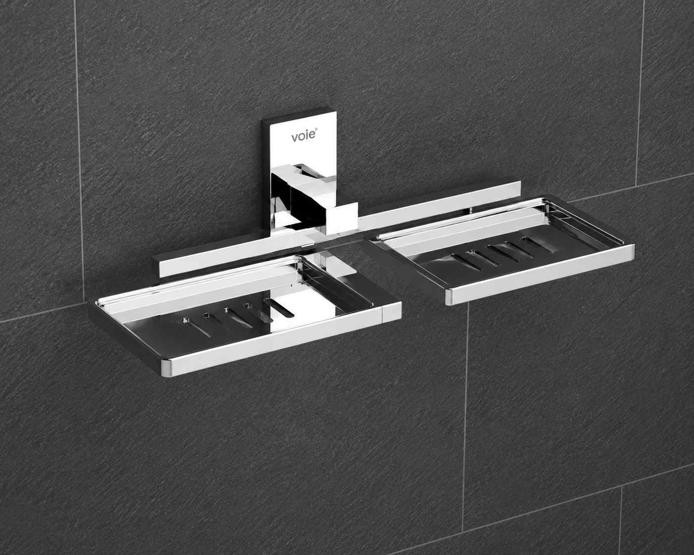 Voie Square Double Soap Dish
