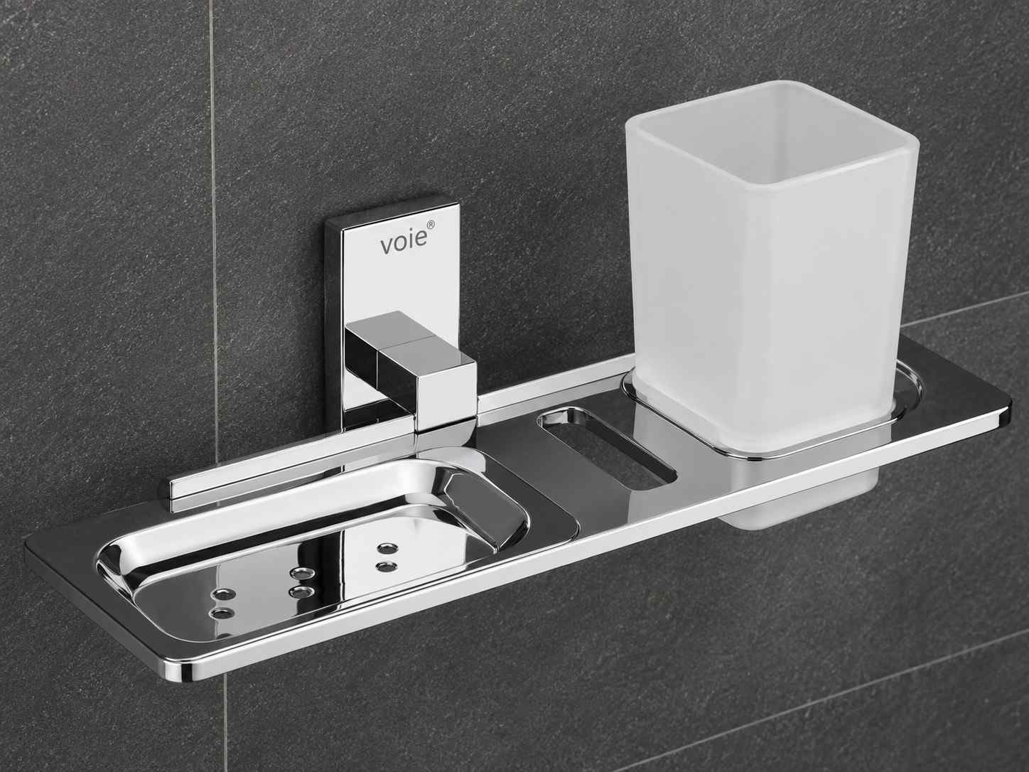 Voie Oval Soap Dish + Tumbler